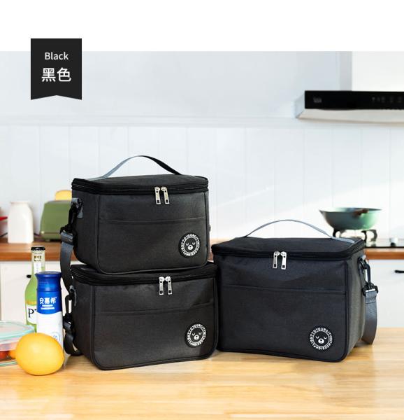 COMMUTER LUNCH BOX HANDBAG SQUARE INSULATED BAG ALUMINUM FOIL THICKENED BENTO BAG OFFICE STUDENTS BRING MEALS LARGE CAPA