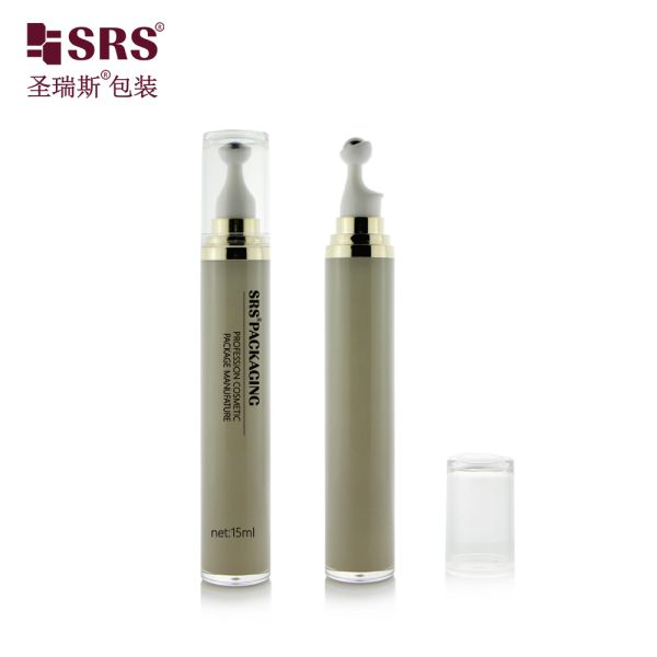 Massage Roller Acrylic Bottle Blue Green Pink Face Eye Cream Bottle With Pump Roller Bottle