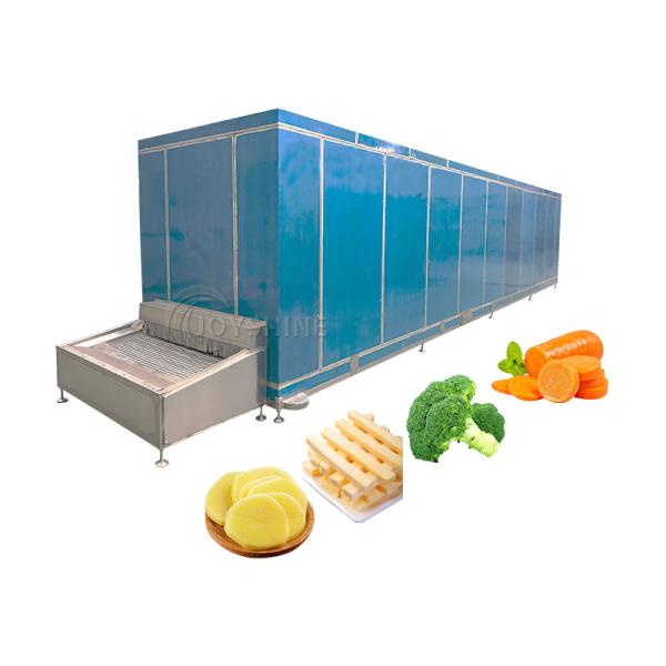 Máquina de congelamento rápido Congelador de alta temperatura de baixa temperatura para a indústria Capacidade 600 kg/h