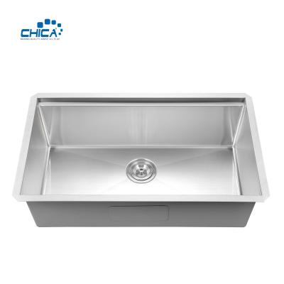 Single Bowl 18 Gauge Stainless Steel Sink Handmade House Kitchen Sinks Topmount Kitchen Sinks