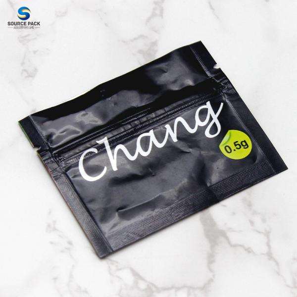 3 Side Seal Weed Smell Proof Mylar Bag  3.5g Plastic Ziplock For Marijuana