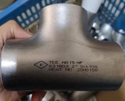 Duplex Stainless Steel Butt Weld Fittings UNS S31803 BW Equal Tee