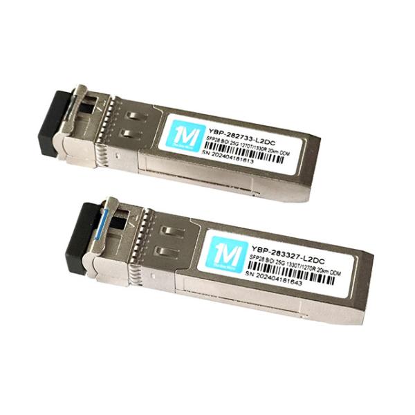 25G BIDI SFP Transceiver 20km 1270nm/1330nm LC Connector WDM Fiber Optical Module with Long Distance Transmission