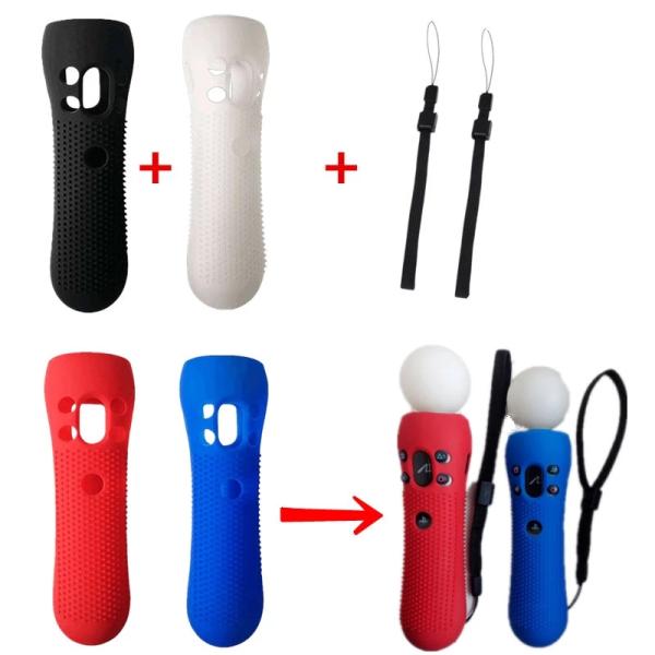 2021 Hot Sale Soft Silicone Anti-slip Protective Cover Skin For PS3 PS4 VR Move Silicone Case For Sony PlayStation 3 PS3