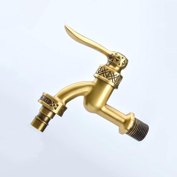 Wall Brushed 500000 Times 0.2Mpa Brass Bathroom Taps
