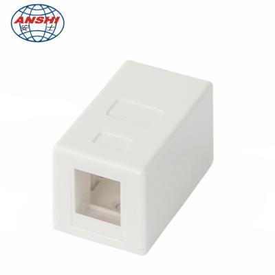 Cat5e Cat6 Cat6a ABS Network Surface Mount Box Single Port Unloaded Keystone Jack