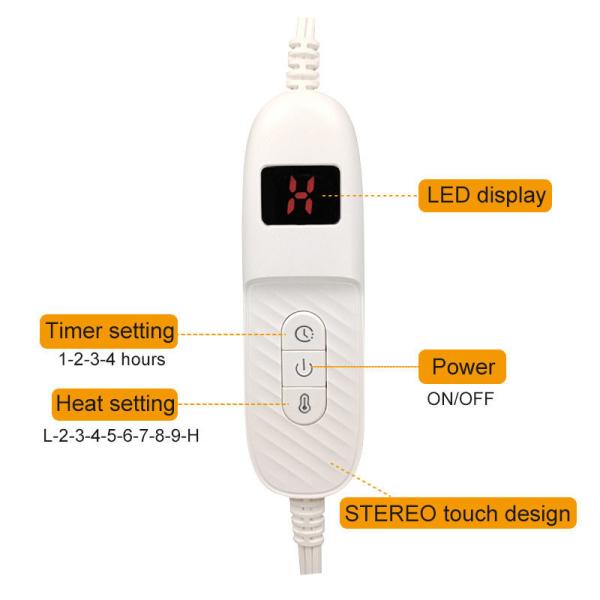 Дальнее инфракрасное моющееся одеяло с электрическим подогревом 45 градусов SHEERFOND