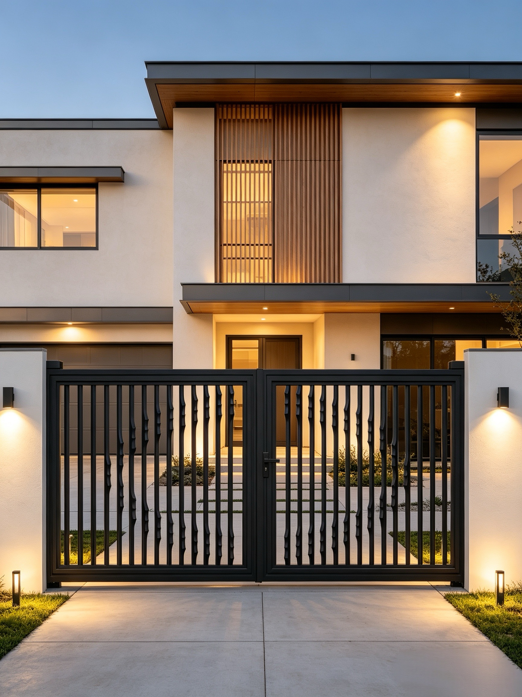 Luxury T6-T5 Aviation-grade Aluminum Alloy Villa Courtyard Gate with Custom Size and Electric Control