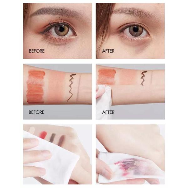 Nontoxic Odorless Facial Makeup Wipes , Hypoallergenic Travel Size Wet Wipes