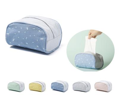 Colorful Desktop Canvas Tissue Bag Tissue Box Logo Customized