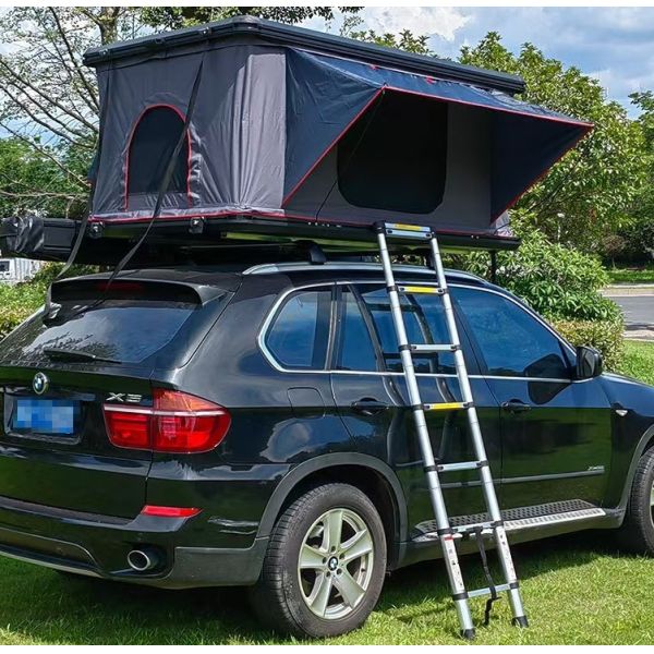 Car Tent Camping Aluminum 3 Person Outdoor Car Rooftop Roof Top Tent Triangle Clamshell Hard Shell Top Roof Used Car Tent