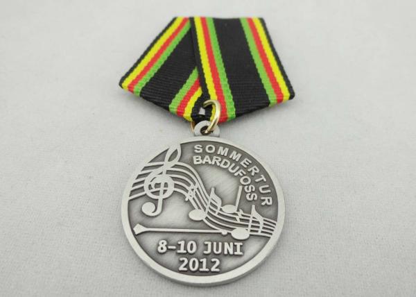 Promotional Gift Brass / Copper / Zinc Alloy Custom Awards Medals with Special Ribbon, Die Stamping