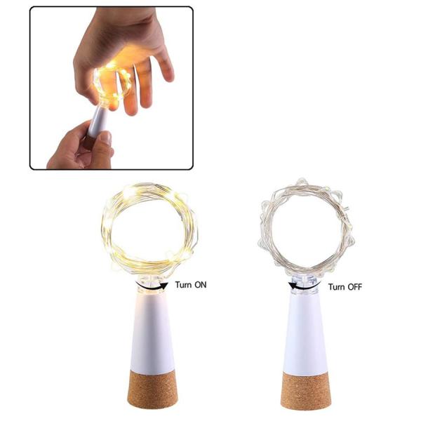 USB Rechargeable Bottle Lights Premium Bottle Cap Cork Stopper Lamp Creative Romantic Cork Lights White Colorful