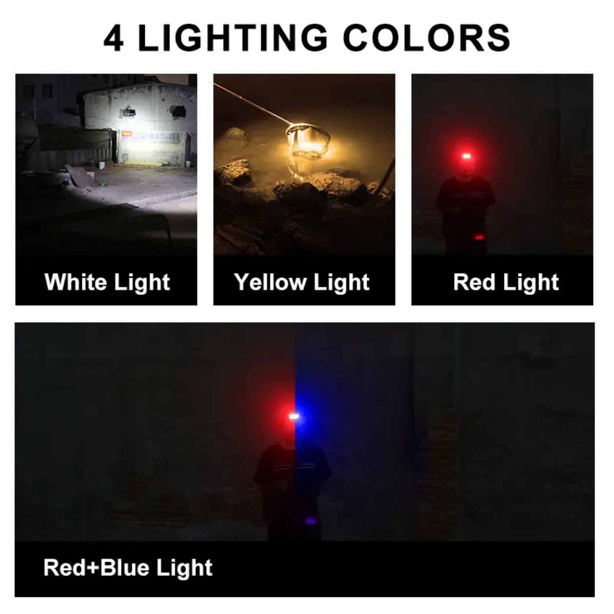 Factory Sales Outdoor LED Lighting Tools Camping Emergency Lamp 10 Lighting Modes Super Bright Head Lamp
