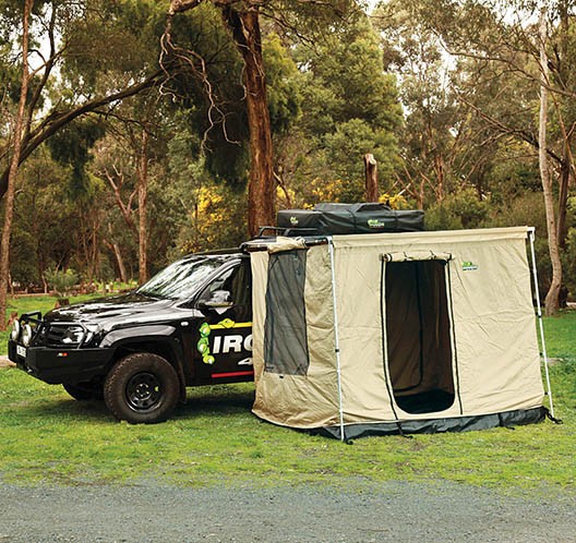 Canvas Camping Tent with Side Awning Four-Season and Breathable Fabric