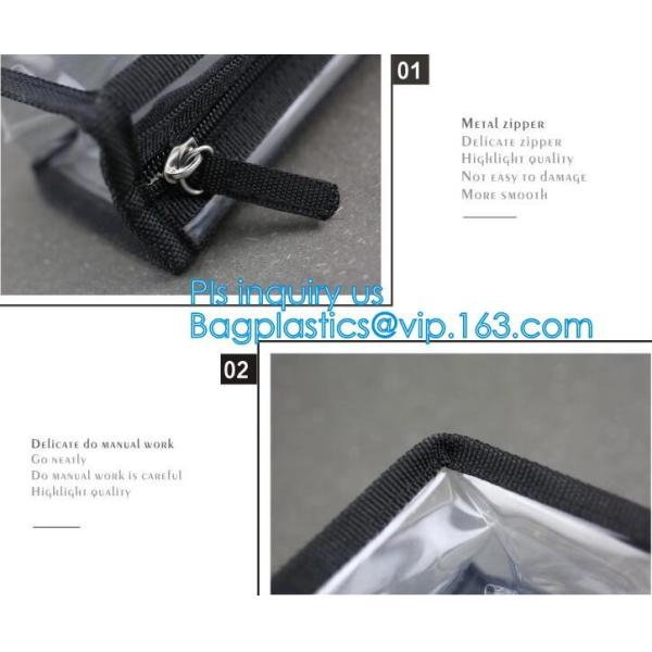 file pouch slider zipper bag, slider zipper bag for jewellery, pencil case, Clear Soft Pvc Zipper Blanket Packing Bag Ha