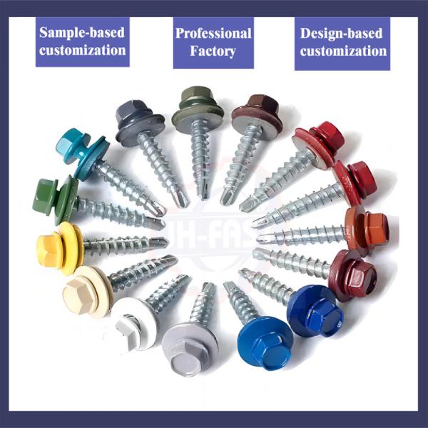 ISO Standard Black Yellow ZINC Finish Self Drilling Tek Screw for Sheet Metal Roofing