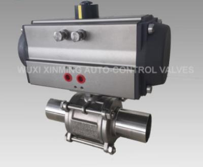 90 Degree Ball Valve Pneumatic Actuator Flow Control Valves