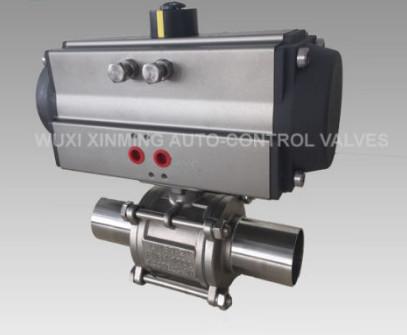90 Degree Ball Valve Pneumatic Actuator Flow Control Valves