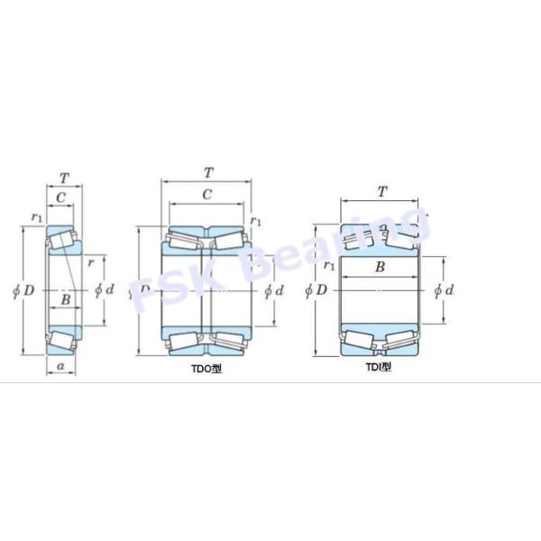 TDI Type HM266449DW / HM266410 TIMKEN Roller Bearing Tapered Double Inner Structure