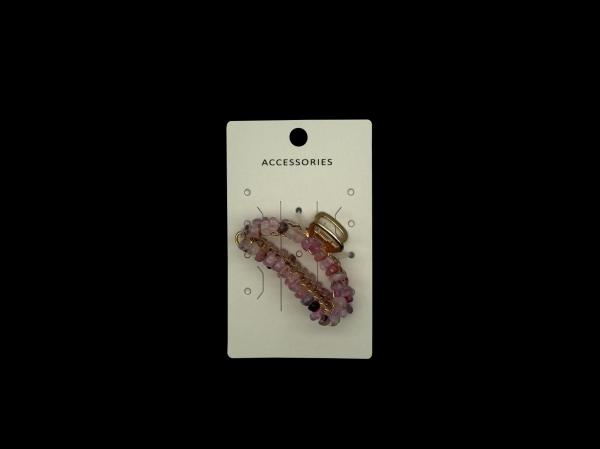 Hand-Wound Hairpin with Natural Crystal Gravel Claw