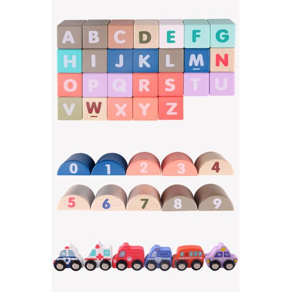 la ville en bois du hêtre 2700g bloc constitutif les jouets en bois des briques 115pcs