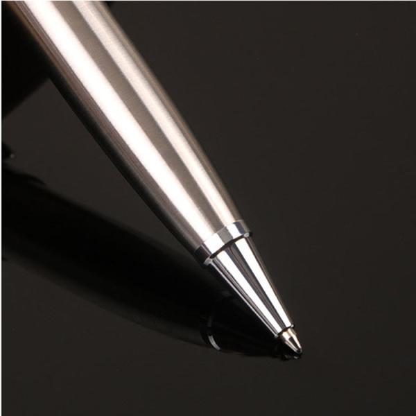 Un stylo à bille en métal noir gros et gras avec un logo et une signature 35 g