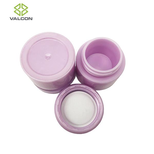 Purple 5 ML Cosmetic Cream Jar Screw Cap White Silk Screen Printing