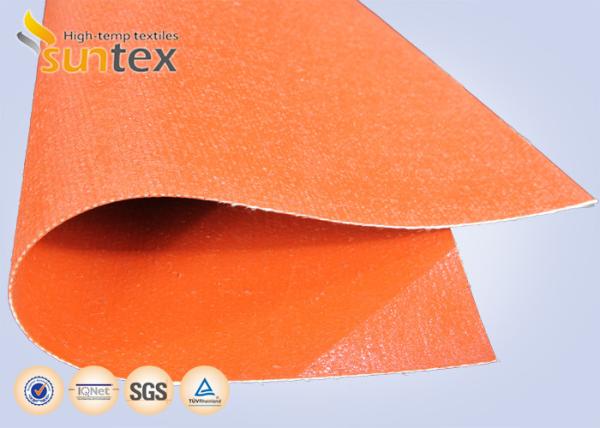 o silicone vermelho resistente de alta temperatura de 1000℃ 0.75mm revestiu a tela do silicone para cortinas do fogo