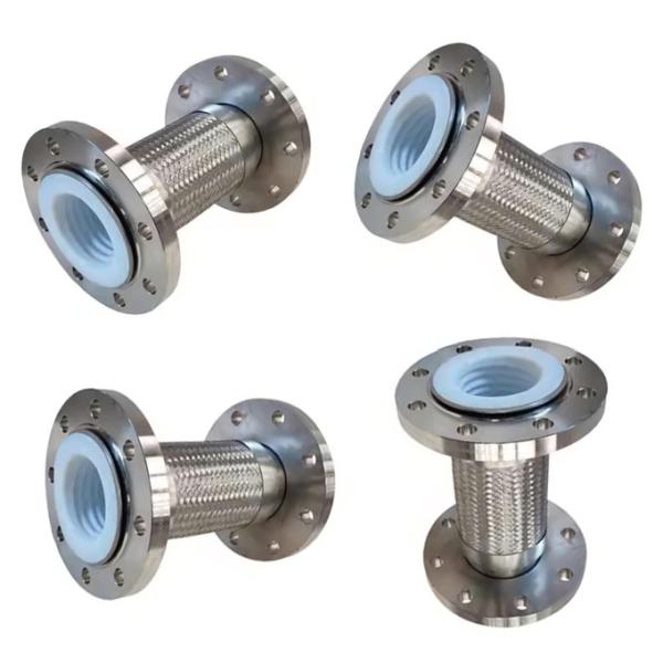 BS 4504 PTFE Lined Flexible Stainless Steel Braided Hose Corrosion Resistance