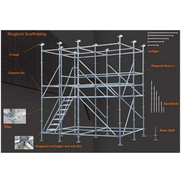 Safety Scaffold Tag Ringlock Construction Scaffolding Hot Dipped Galvanized Surface