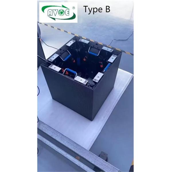 Тип B P2.976 Наружные арендные светодиодные экраны SMD1415 Кубические дисплейные кривые шкафы