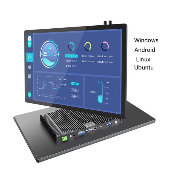 27inch Industrial Android Computer 2*lan Support Human Machine Interfaces Fanless Rugged Tablet Industrial All in One Computer