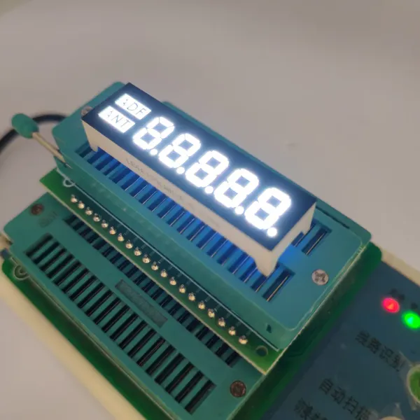 4-Digit Ultra-Bright White LED Clock Display for Home Appliances