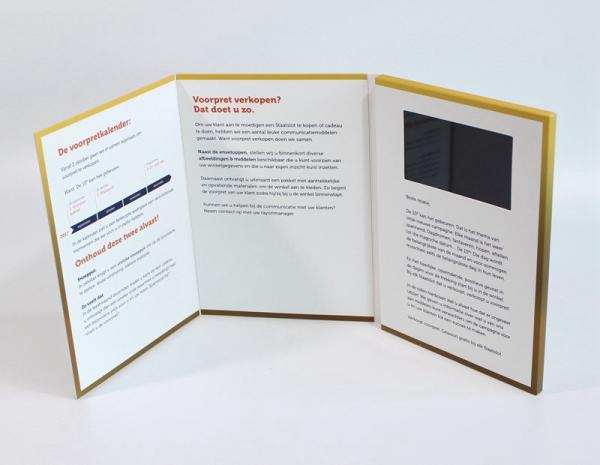 Video IN Folder 7 inch HD 2GB Multi page handmade lcd video brochure card for Business gift
