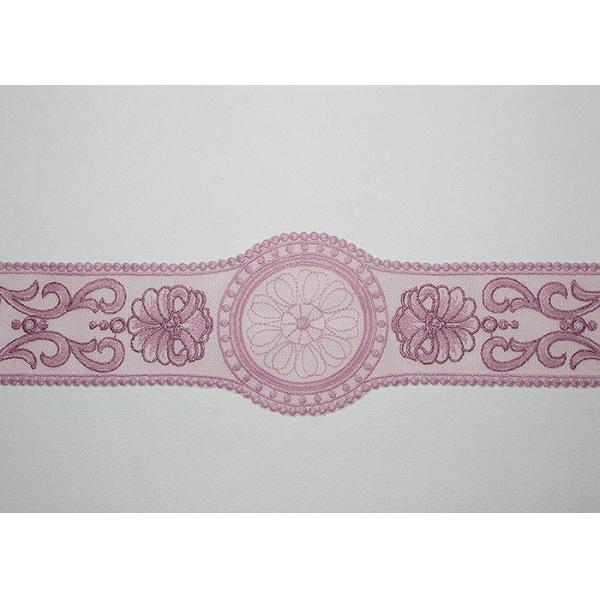 Purple Lace Collar Applique Floral Embroidered Tulle Mesh Trim For Neckline