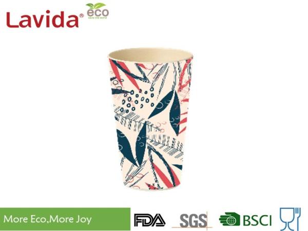Phthalate Free Bamboo Fiber Cup Food Grade Tumbler Coffee Mug Colorful Printing