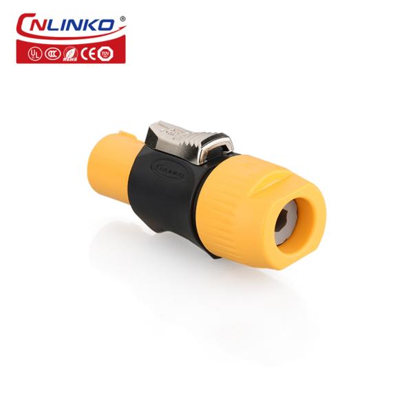 CNLINKO Outdoor Cable Connector Panel Mount PBT Waterproof Ip68 3 Pin 12v Dc Battery Plug Socket