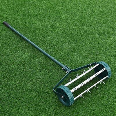 Outdoor Easy Rolling Garden Lawn Aerator Anti Rust Powder Coated Material