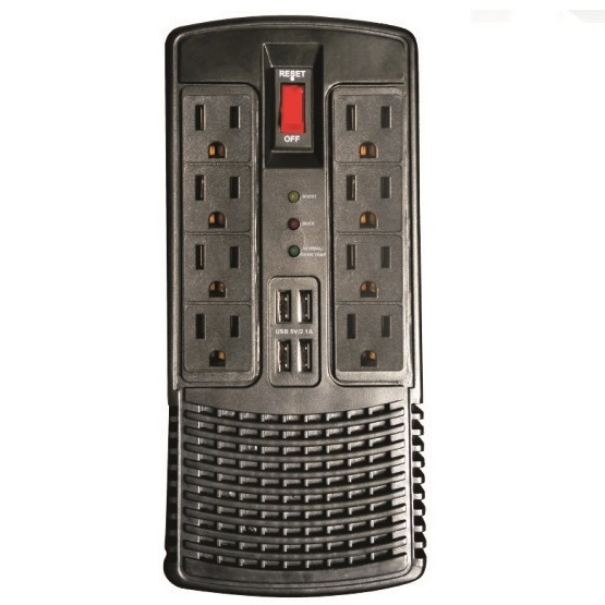 1200VA 600W Industrial AVR Voltage Regulator 8PCS Nema Sockets USB Port OEM Bulk Supply