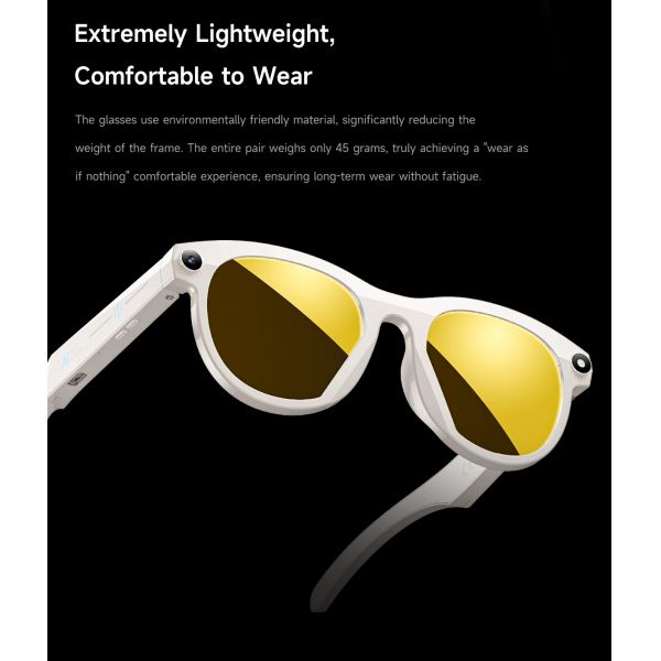 Ai Smart Glasses M88 Intelligent Object Recognition Translator Music Play Bt Calling High pixel Camera IP54 Waterproof App