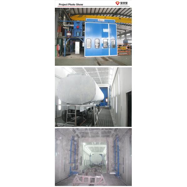 Special Vehicles Trailer Tanker Mixer Automatic Shot Blasting And Painting Line