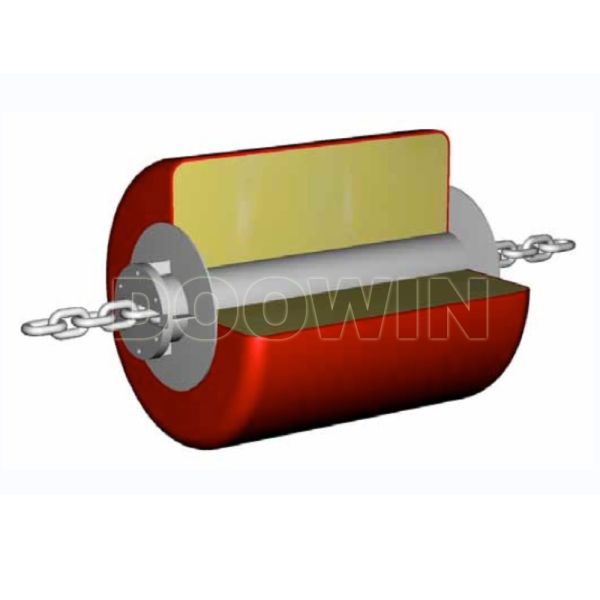 Corrosion Resistant Through Chain Mooring Buoy Cylindrical With Galvanized Swivel Fittings