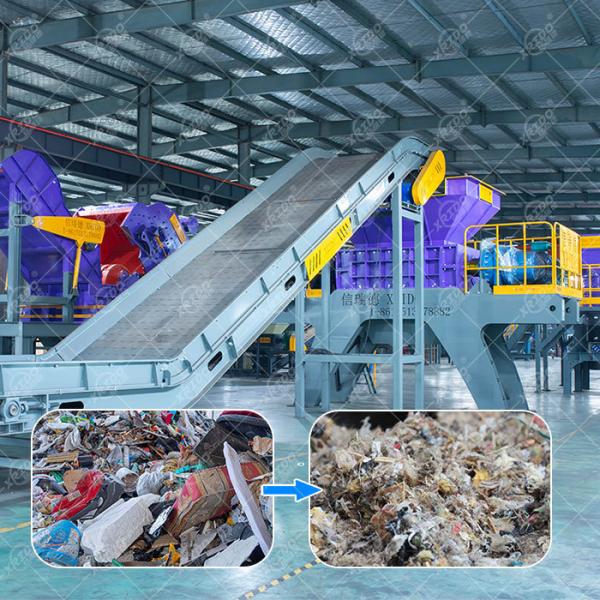 Xrido Double Shaft Industrial Waste Shredder for Metal Plastic Recycling