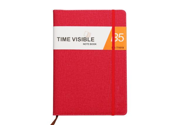 Girls Leather Notebooks With Company Logo Elastic Ribbon Soft Tough Embossing