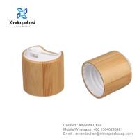Capa de botella de plástico de bambú de madera disco tapa superior de tapa de bambú tapa superior de vuelta