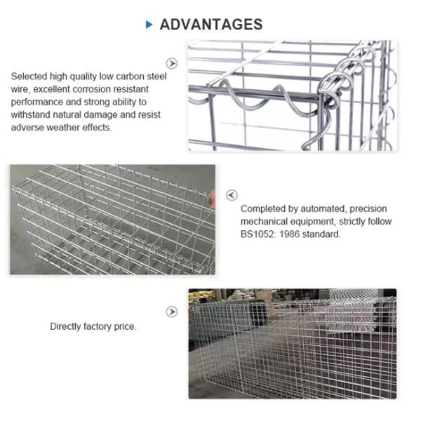 Diy 2x1x1m Welded Mesh Gabions Retaining Wall Basket Decorative Cage