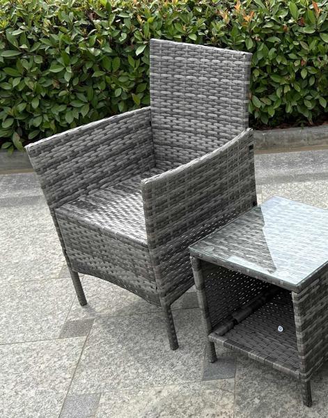Garden Compact Rattan Table And Chairs  Large Outdoor Garden Sets