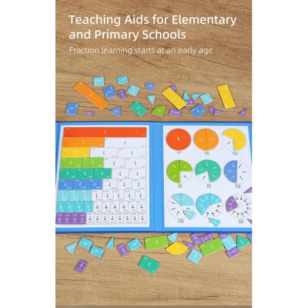 Magnetic Fraction Learning Math Toy for Children Kids Montessori Arithmetic Teaching Aids Educational Toys