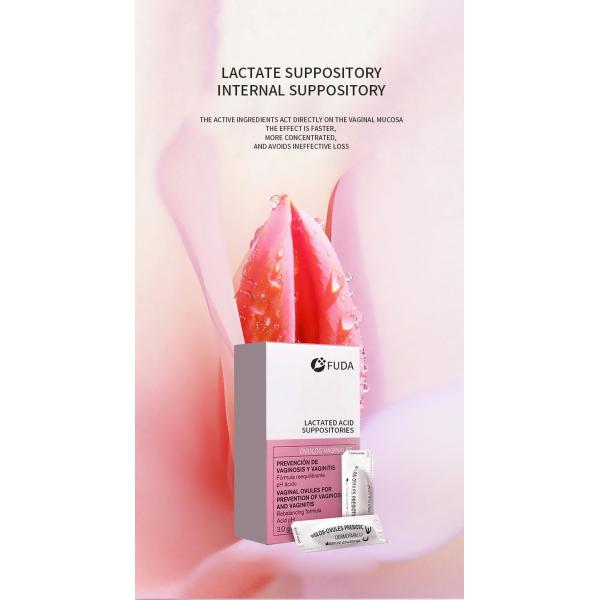 PH Balanced Vaginal Lactic Acid Suppositories Inhibits Pathogenic Bacteria Custom